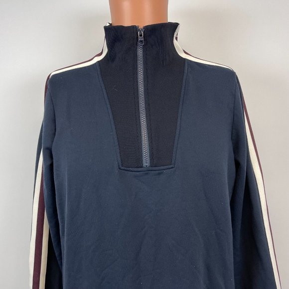 Athleta Dresses & Skirts - Athleta Crosstown Track Sweatshirt Dress Quarter Zip Blue Womens Size M